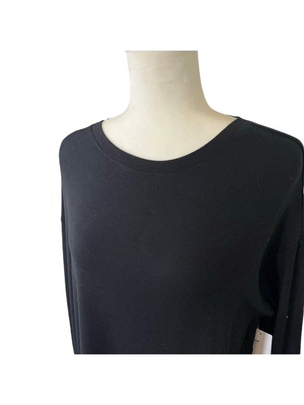 Eileen Fisher Women's New Medium Black Jewel Neck Dress - Picture 2 of 6